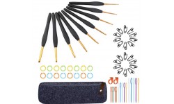 SET DE  CROCHET Y ACCESORIOS color negro 