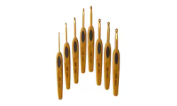 Set de agujas de  crochet beige (8unidades) Importadas 