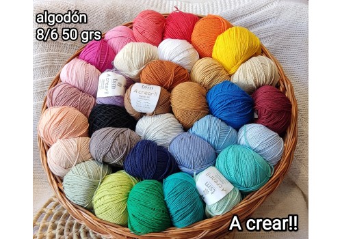 A CREAR algodon 8/6 x50 gr