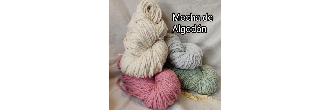 Mecha de algodon