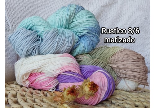 Algodón rustico 8/6 semigordo matizado